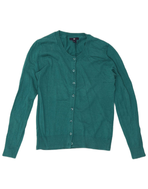 Gap Womens Regular Fit Cardigan Sweater UK 10 Small Green Cotton