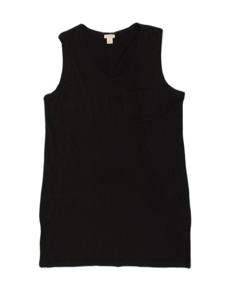 J. CREW Womens Petite Sleeveless T-Shirt Dress UK 14 Large Black Cotton | Vintage J. Crew | Thrift | Second-Hand J. Crew | Used Clothing | Messina Hembry 