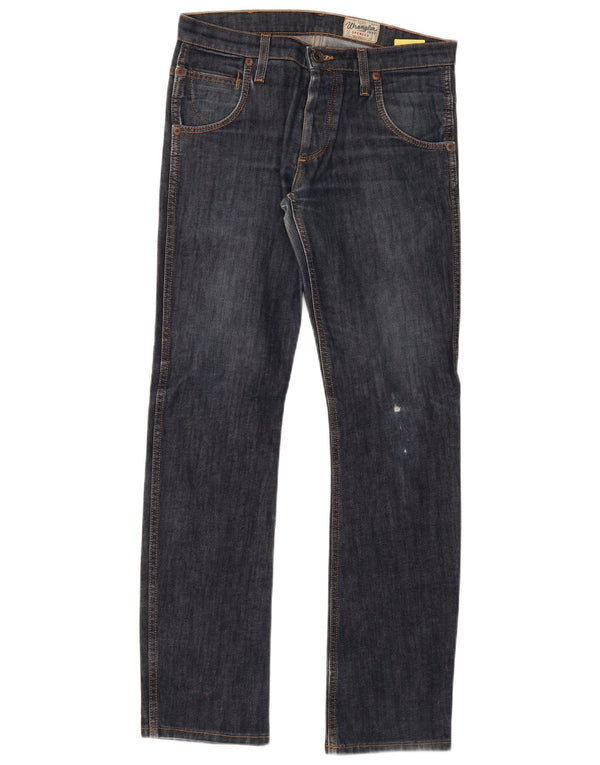 Wrangler Mens Spencer Straight Jeans W30 L34 Navy Blue Cotton