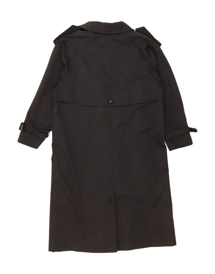 BHS Womens Trench Coat UK 12 Medium  Black Polyester Vintage Bhs and Second-Hand Bhs from Messina Hembry 