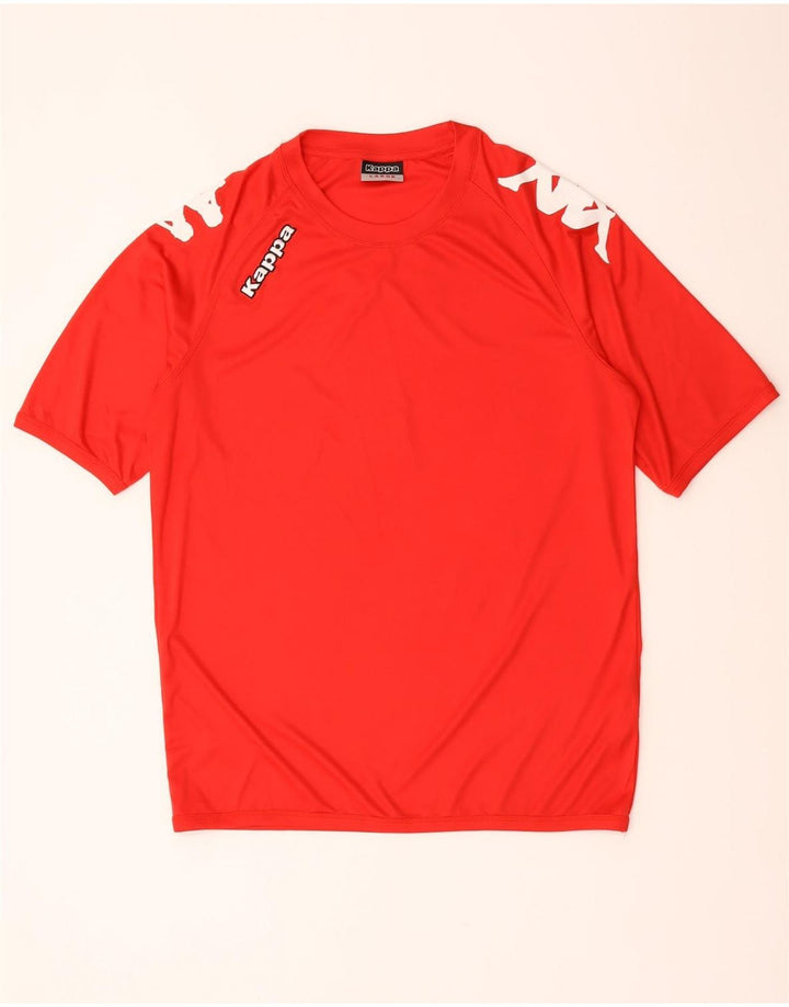 Kappa Mens Graphic T-Shirt Top Large Red Polyester