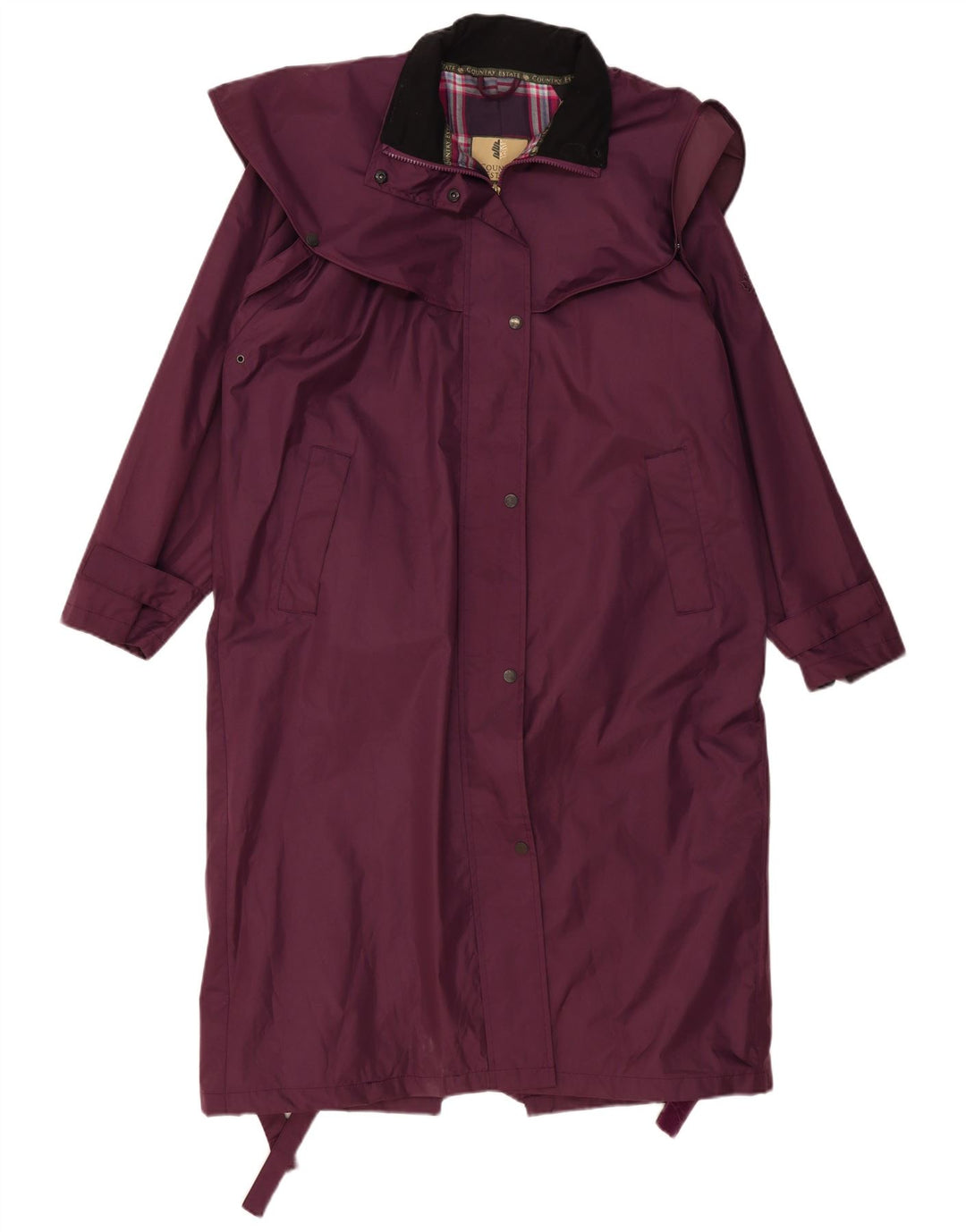COUNTRY ESTATE Womens Oversized Capelet Coat UK 16 Large Purple Polyester