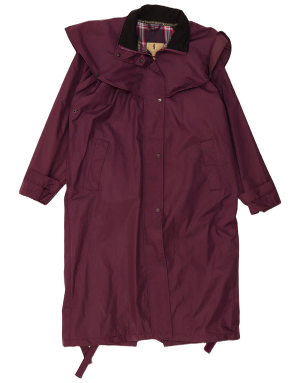 COUNTRY ESTATE Womens Oversized Capelet Coat UK 16 Large Purple Polyester