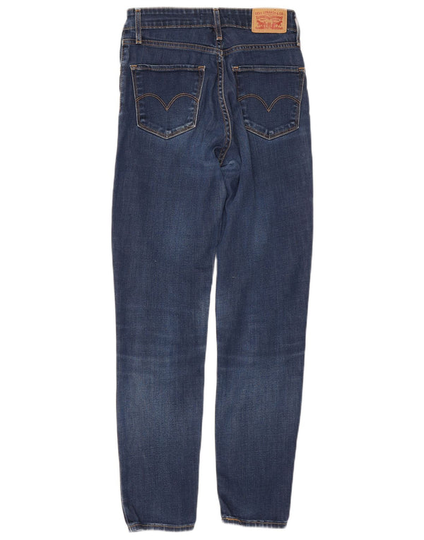 Levi's Womens 721 High Rise Skinny Jeans W25 L27 Blue Cotton