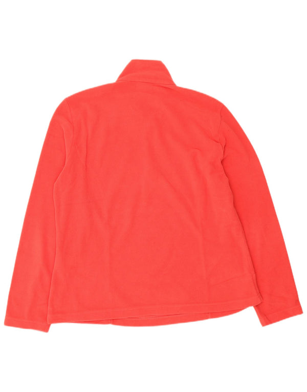 Jack Wolfskin Womens Zip Neck Fleece Jumper UK 18/20 XL Red Polyester