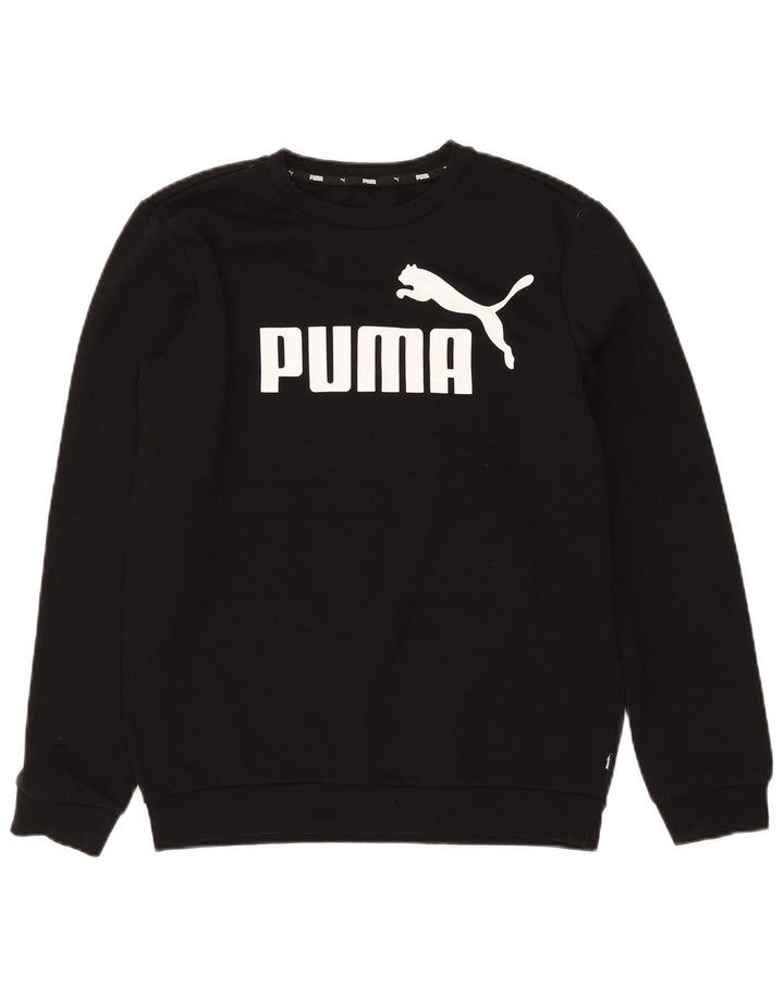 Puma Mens Graphic Sweatshirt Jumper Small Black Cotton