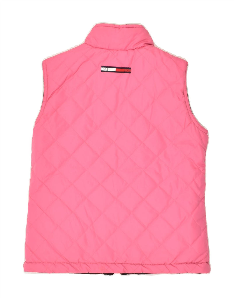 TOMMY HILFIGER Girls Reversible Gilet 11-12 Years Small Pink Polyester | Vintage Tommy Hilfiger | Thrift | Second-Hand Tommy Hilfiger | Used Clothing | Messina Hembry 