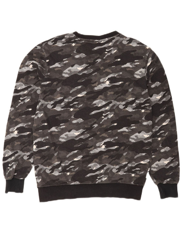 Puma Mens Graphic Sweatshirt Jumper Medium Grey Camouflage