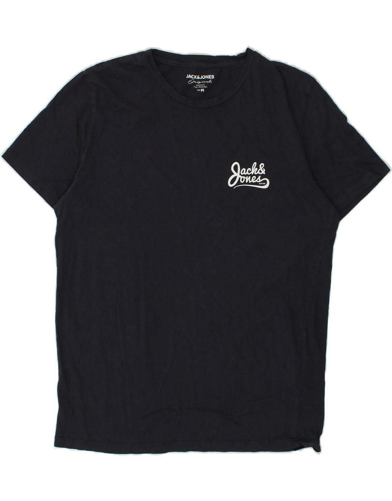 JACK & JONES Mens T-Shirt Top Medium Navy Blue Cotton | Vintage Jack & Jones | Thrift | Second-Hand Jack & Jones | Used Clothing | Messina Hembry 