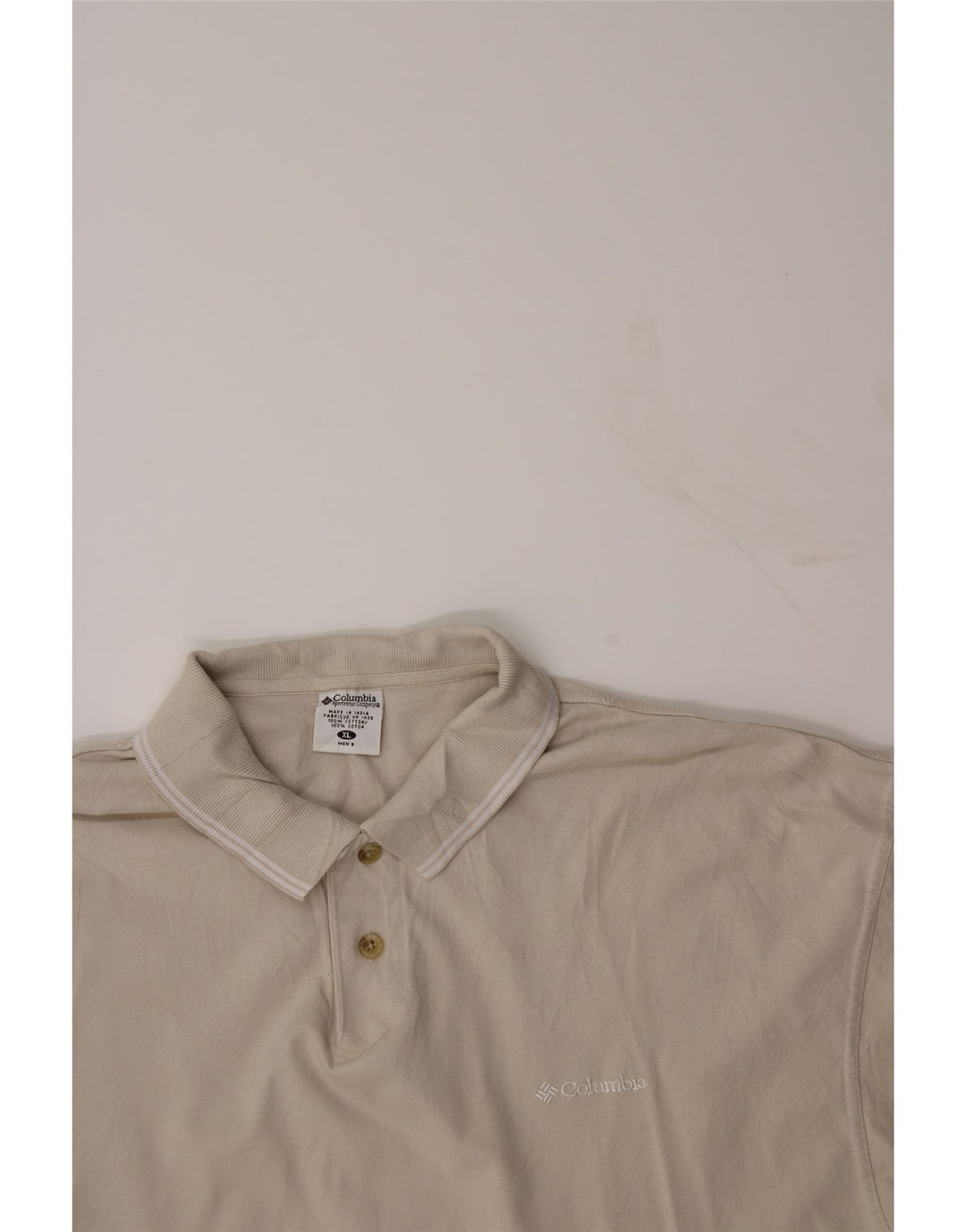COLUMBIA Mens Polo Shirt XL Grey Cotton Vintage Columbia and Second-Hand Columbia from Messina Hembry 