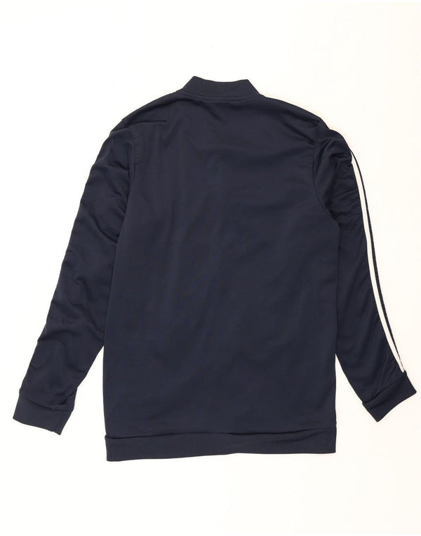 Adidas Mens Tracksuit Top Jacket Large Navy Blue Polyester