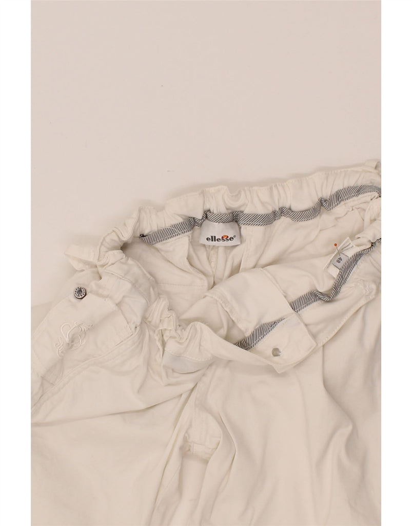 ELLESSE Womens Bermuda Shorts IT 48 XL W36  White Cotton Vintage Ellesse and Second-Hand Ellesse from Messina Hembry 