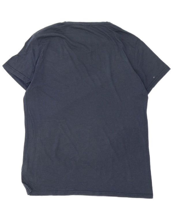 Calvin Klein Mens Graphic T-Shirt Top Large Navy Blue Cotton
