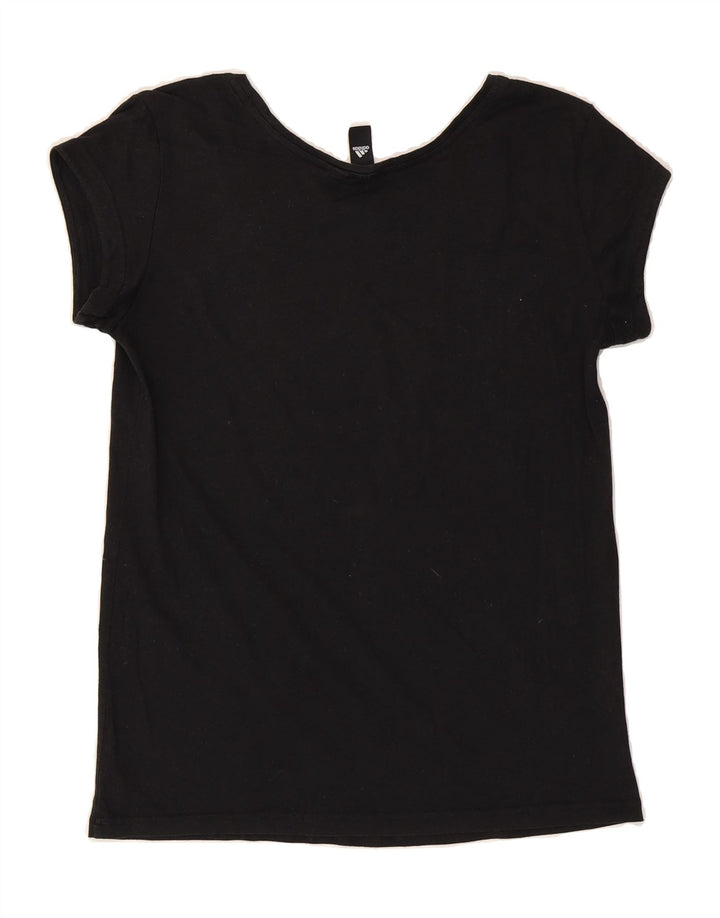 ADIDAS Womens Graphic T-Shirt Top UK 12 Medium Black Vintage Adidas and Second-Hand Adidas from Messina Hembry 