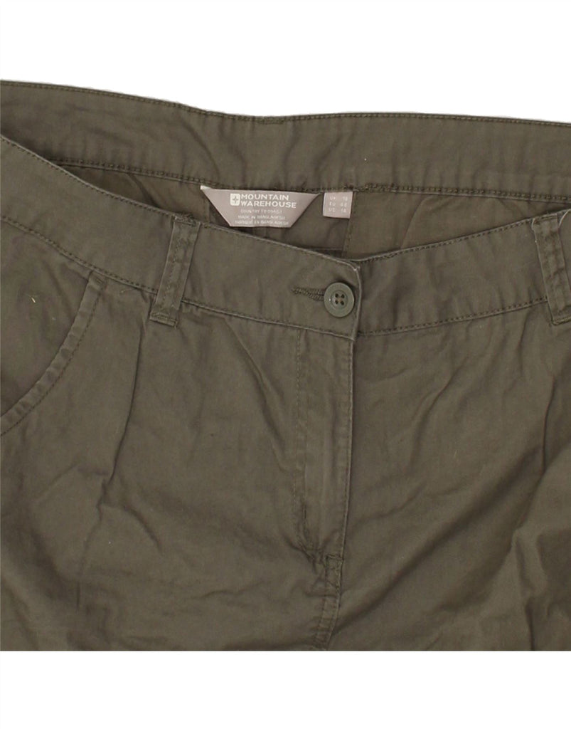 MOUNTAIN WAREHOUSE Womens Casual Shorts UK 18 XL W38 Khaki | Vintage Mountain Warehouse | Thrift | Second-Hand Mountain Warehouse | Used Clothing | Messina Hembry 