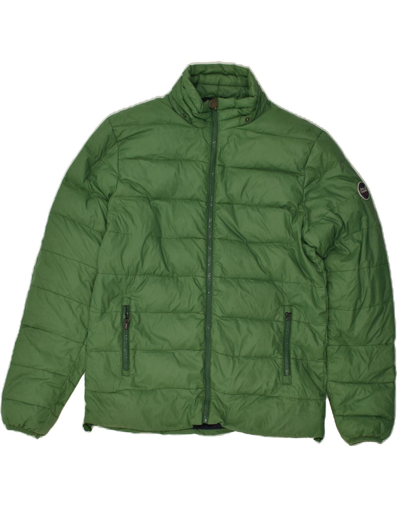 BEST COMPANY Mens Padded Jacket UK 40 Large Green Nylon | Vintage Best Company | Thrift | Second-Hand Best Company | Used Clothing | Messina Hembry 
