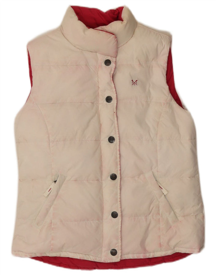 J. Crew Womens Reversible Padded Gilet UK 12 Medium Pink Nylon