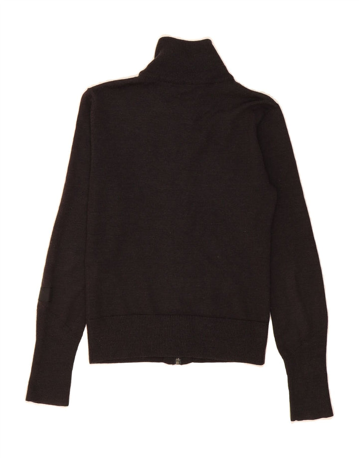 PUMA Womens Cardigan Sweater UK 8 Small  Black Wool Vintage Puma and Second-Hand Puma from Messina Hembry 