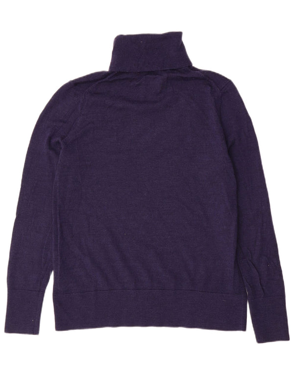 Gap Mens Roll Neck Jumper Sweater Medium Navy Blue Wool