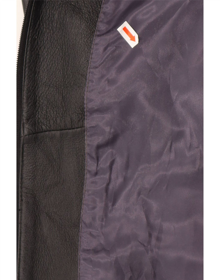 PRIVILEGI Womens Leather Jacket IT 46 Large Black Leather