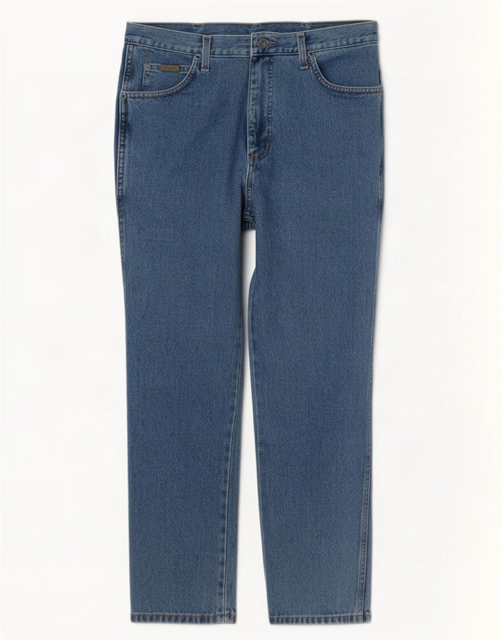 Wrangler Mens Texas Straight Jeans W34 L32 Blue Cotton