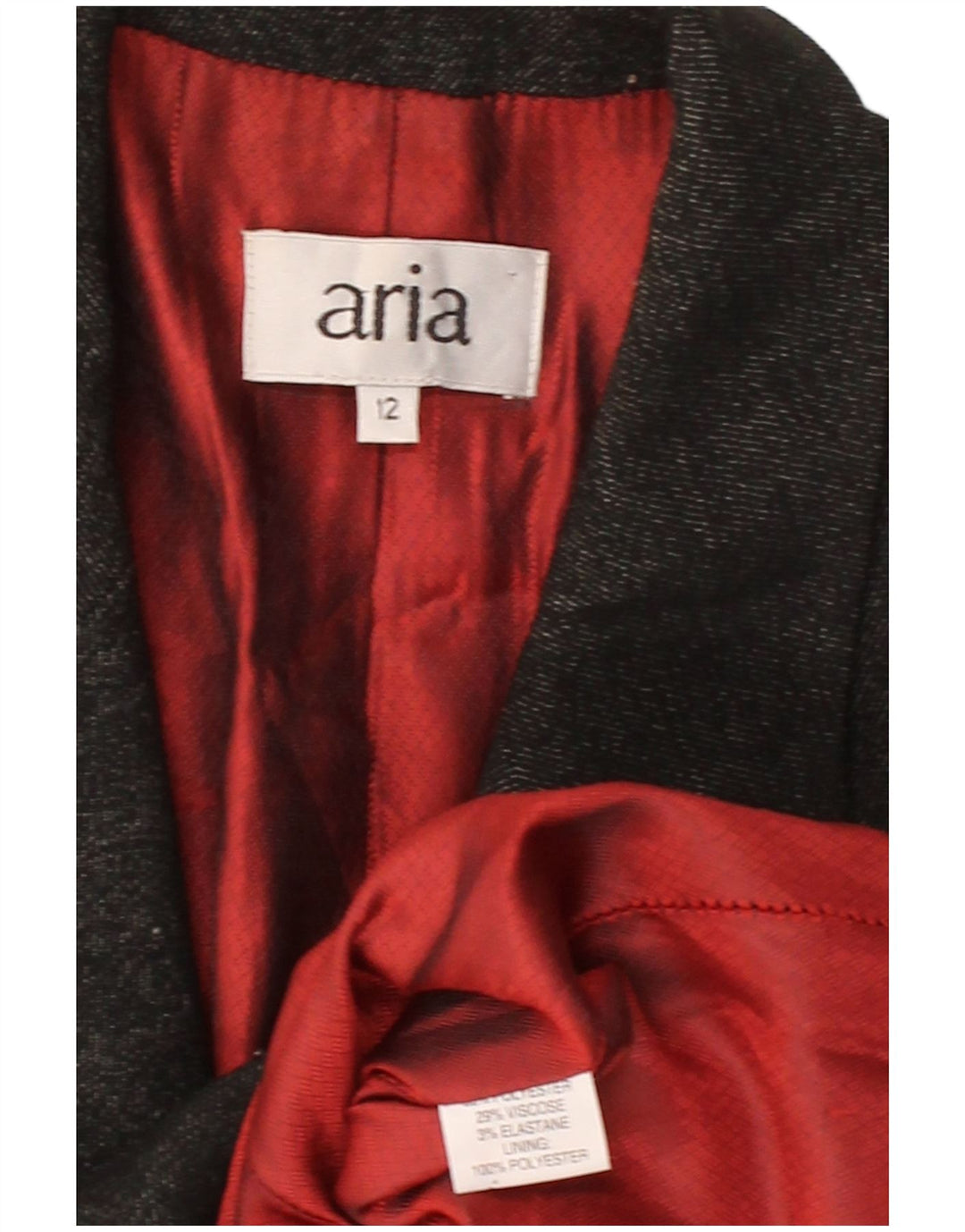 ARIA Womens Overcoat UK 12 Medium Grey Polyester