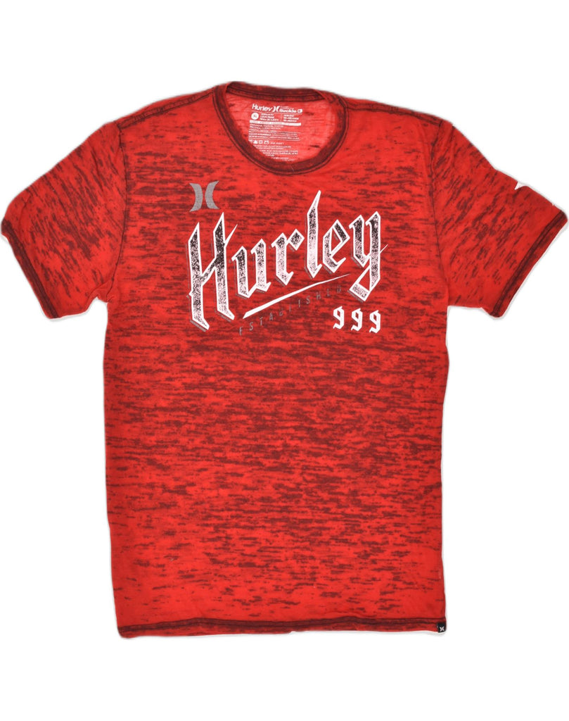 HURLEY Mens Premium Fit Graphic T-Shirt Top XL Red Flecked Polyester | Vintage Hurley | Thrift | Second-Hand Hurley | Used Clothing | Messina Hembry 