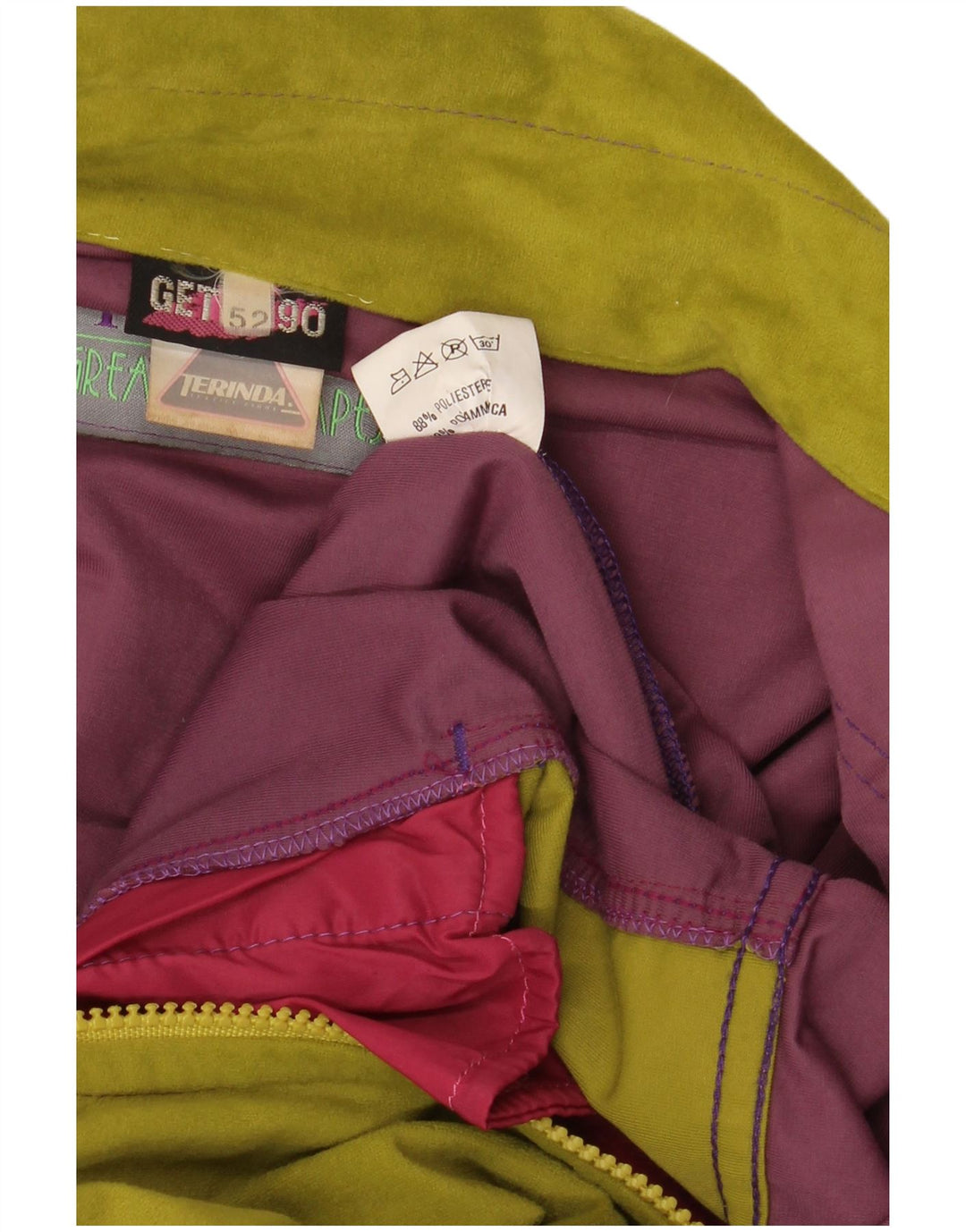 GREAT ESCAPES Mens Tracksuit Top Jacket IT 52 Large Purple Colourblock
