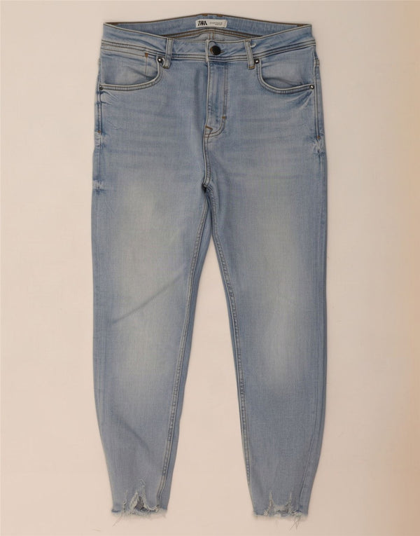 Zara Mens Skinny Cropped Jeans EU 42 Large W32 L24 Blue