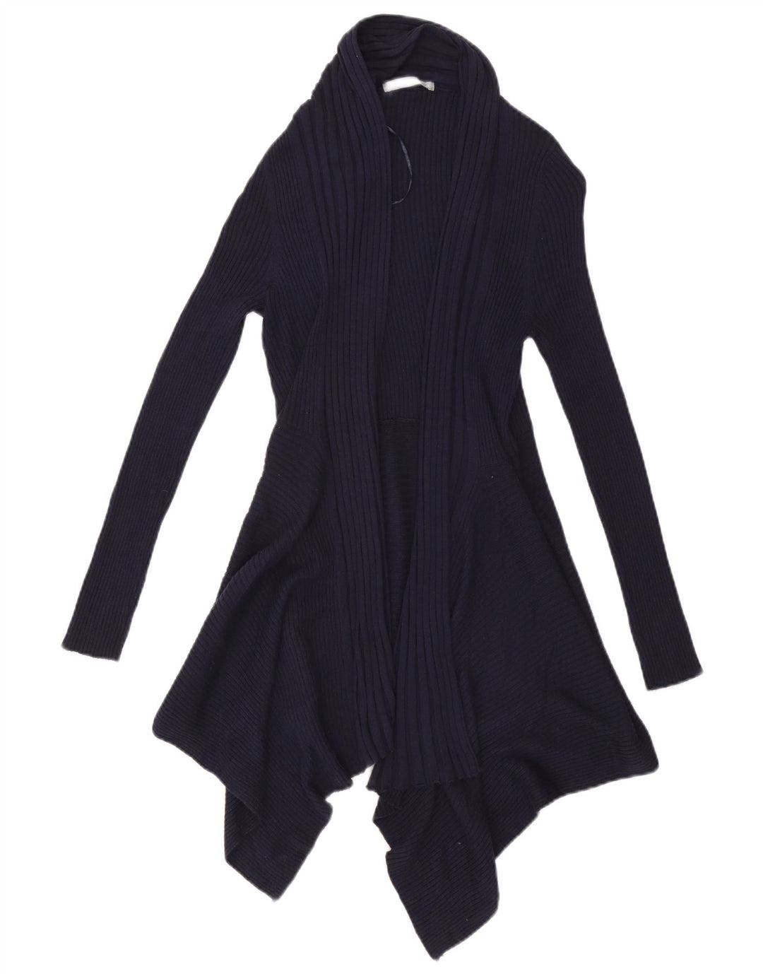 Marks & Spencer Womens Longline Cardigan Sweater UK 14 Medium Navy Blue