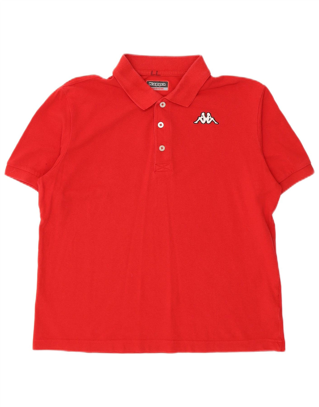 Kappa Mens Polo Shirt Medium Red Cotton