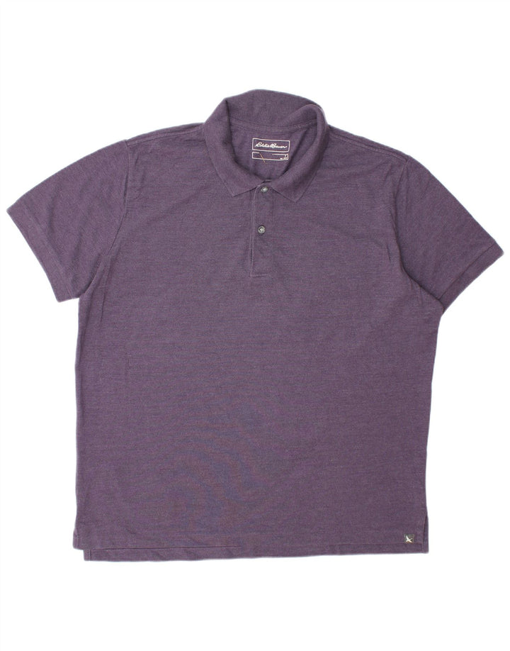 EDDIE BAUER Mens Polo Shirt XL Purple Cotton