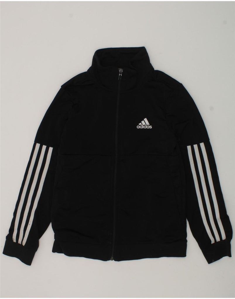 ADIDAS Boys Tracksuit Top Jacket 9-10 Years Black Polyester | Vintage Adidas | Thrift | Second-Hand Adidas | Used Clothing | Messina Hembry 