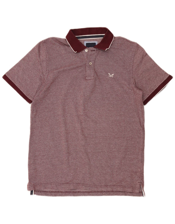 Crew Clothing Mens Polo Shirt Medium Burgundy Cotton