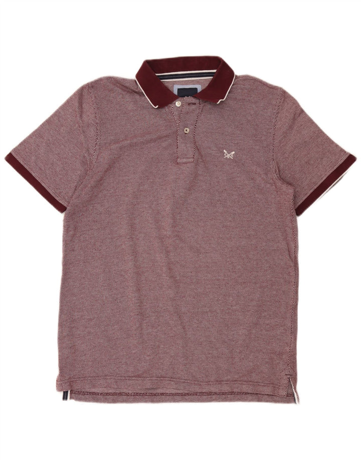 Crew Clothing Mens Polo Shirt Medium Burgundy Cotton