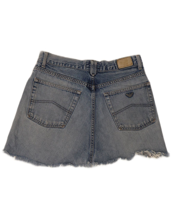 Armani Womens Mini Denim Skirt W30 Medium Blue