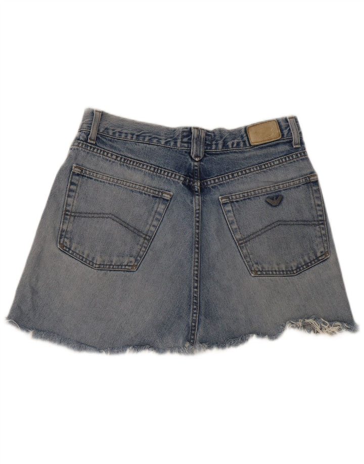 Armani Womens Mini Denim Skirt W30 Medium Blue