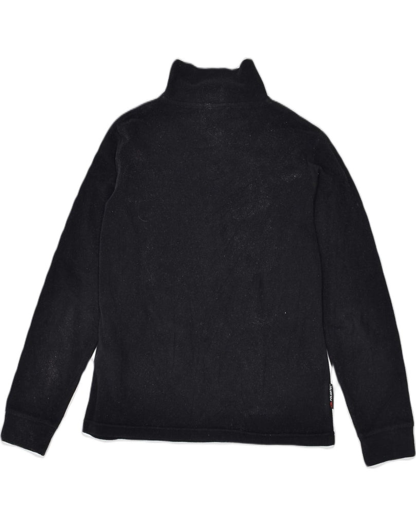 INVICTA Mens Zip Neck Fleece Jumper Medium Black Polyester | Vintage | Thrift | Second-Hand | Used Clothing | Messina Hembry 