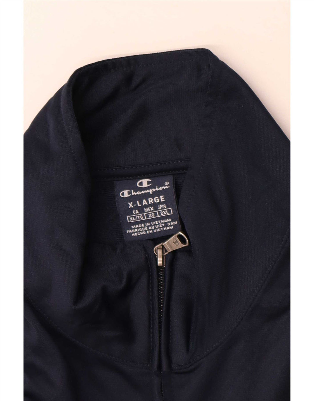 Champion Mens Graphic Tracksuit Top Jacket XL Navy Blue Colourblock