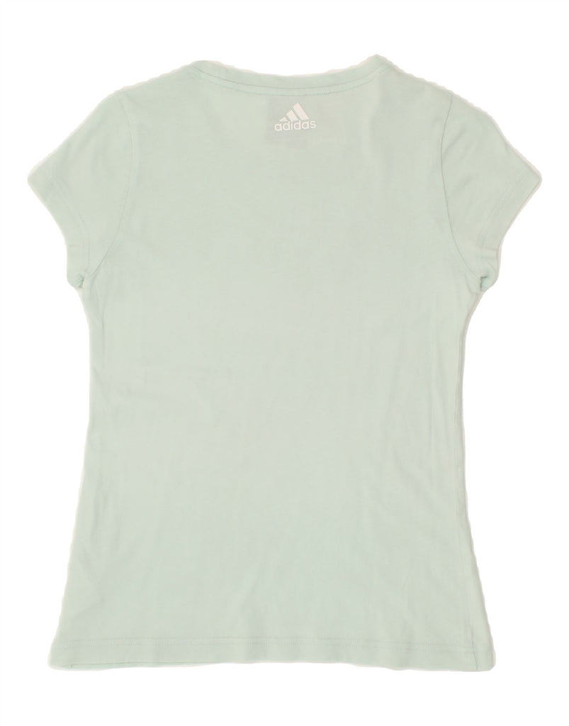 ADIDAS Girls Graphic T-Shirt Top 13-14 Years Green Cotton | Vintage Adidas | Thrift | Second-Hand Adidas | Used Clothing | Messina Hembry 