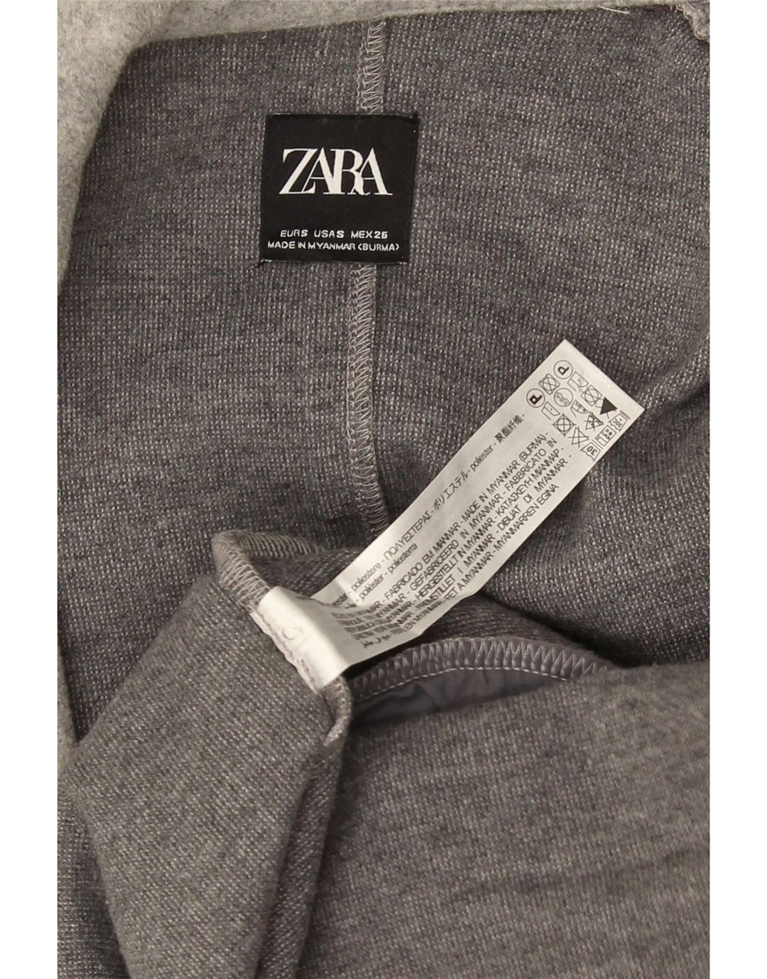 Zara Womens Overcoat UK 10 Small Grey Polyester