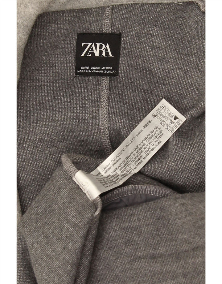 Zara Womens Overcoat UK 10 Small Grey Polyester