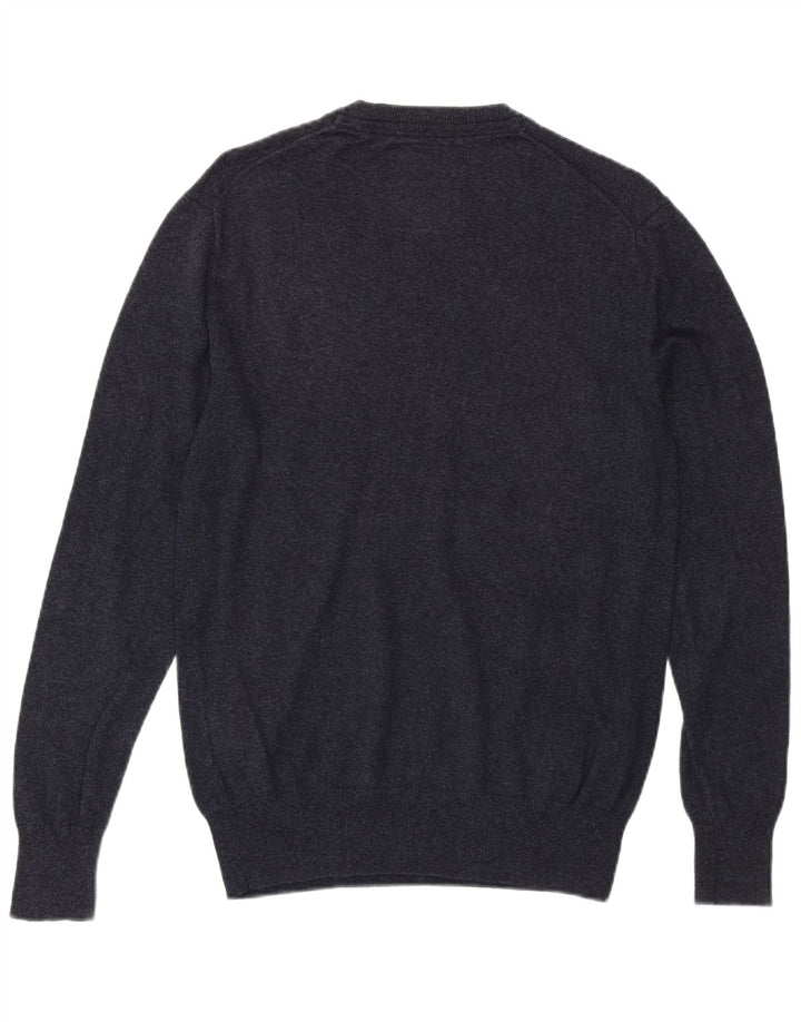 SUPERDRY Mens Crew Neck Jumper Sweater Medium Navy Blue Cotton