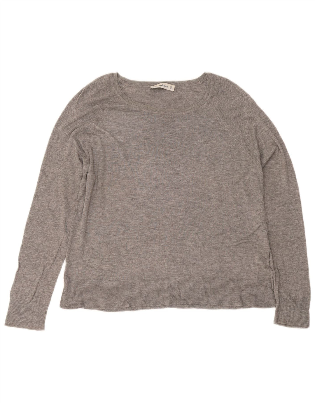 Zara Womens Blouse Top UK 14 Large Grey Viscose