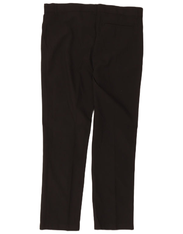 Marks & Spencer Boys Straight Suit Trousers 15-16 Years W34 L29 Black