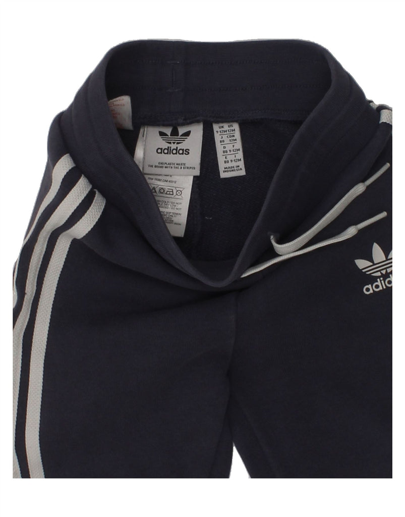 ADIDAS Baby Boys Joggers Tracksuit Trousers 9-12 Months Navy Blue Cotton | Vintage Adidas | Thrift | Second-Hand Adidas | Used Clothing | Messina Hembry 