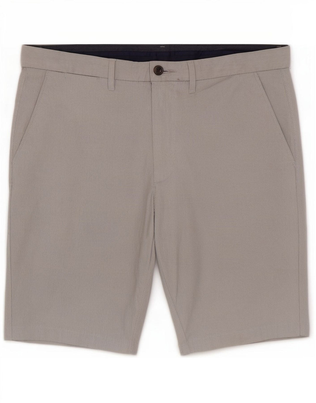 Marks & Spencer Mens Chino Shorts W32 Medium Grey Pinstripe Cotton