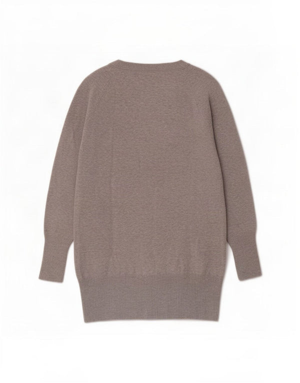 Zara Womens Longline Cardigan Sweater UK 10 Small Grey Cotton