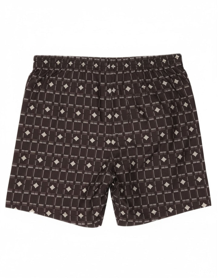 Nike Mens Swimming Shorts Large  Brown Geometric Polyester