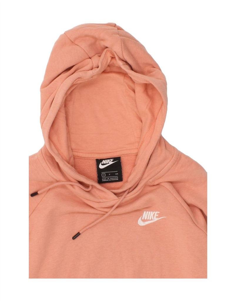 NIKE Womens Oversized Hoodie Jumper UK 10 Small Pink Vintage Nike and Second-Hand Nike from Messina Hembry 